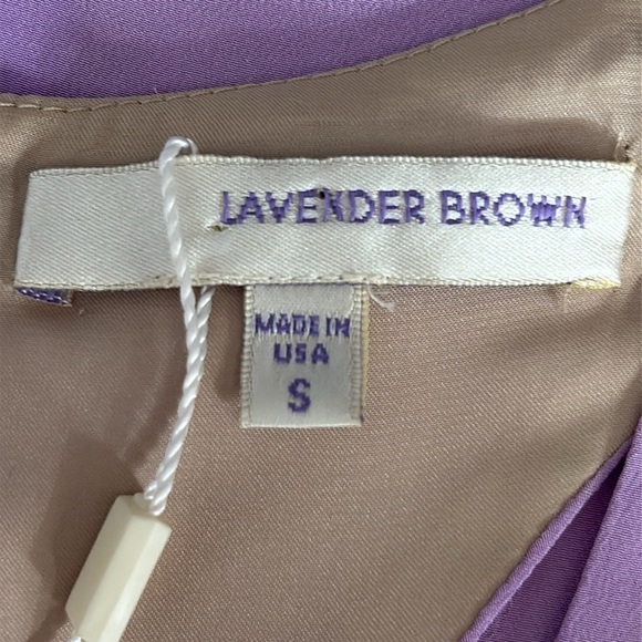 Lavender Brown Bella Silk Racerback Dress in Lilac - NEW - Size Small - Picture 4 of 8